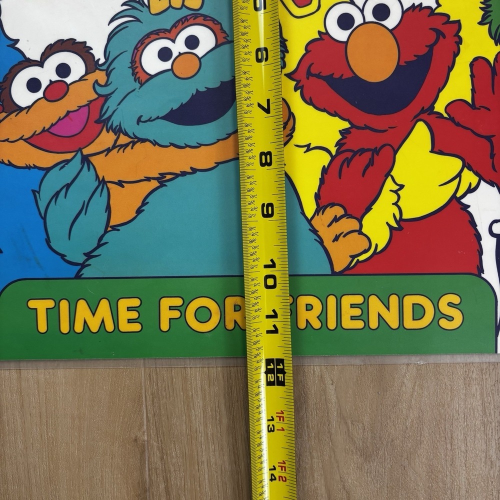Sesame Street Child Placemat Jim Henson *1994* Double Sided Vintage Elmo - Picture 6 of 6